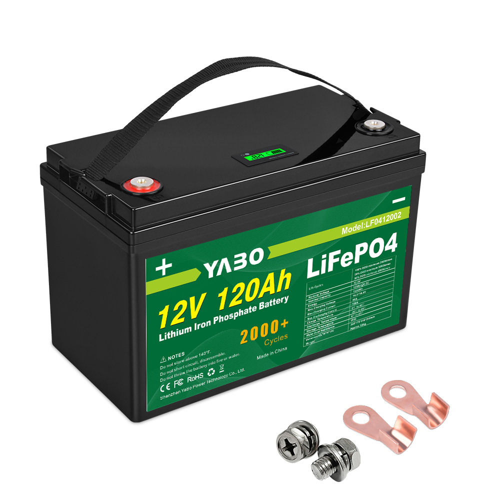 YABO 12V 120Ah  LiFePO4 Battery with Customizable Casing for Home Storage​